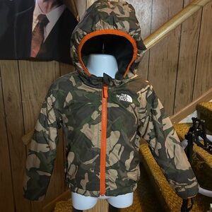 The North Face Baby Reversible Perrito Hooded Jacket Camouflage/Green 12-18M